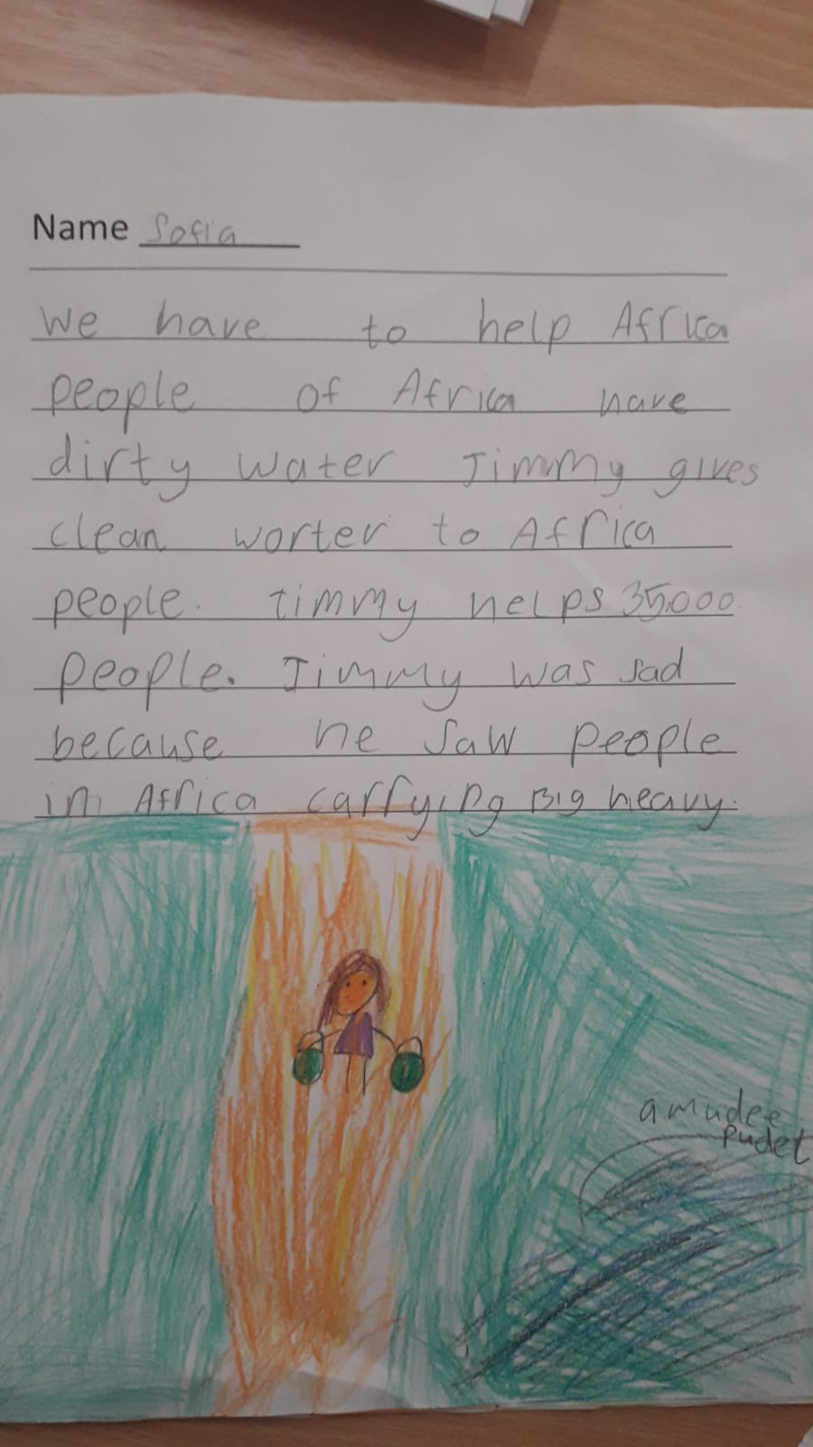 Picture and text done by Sofia - great to see such initiatives at schools ! Thank you St Paul's School for promoting kindness through action !!!