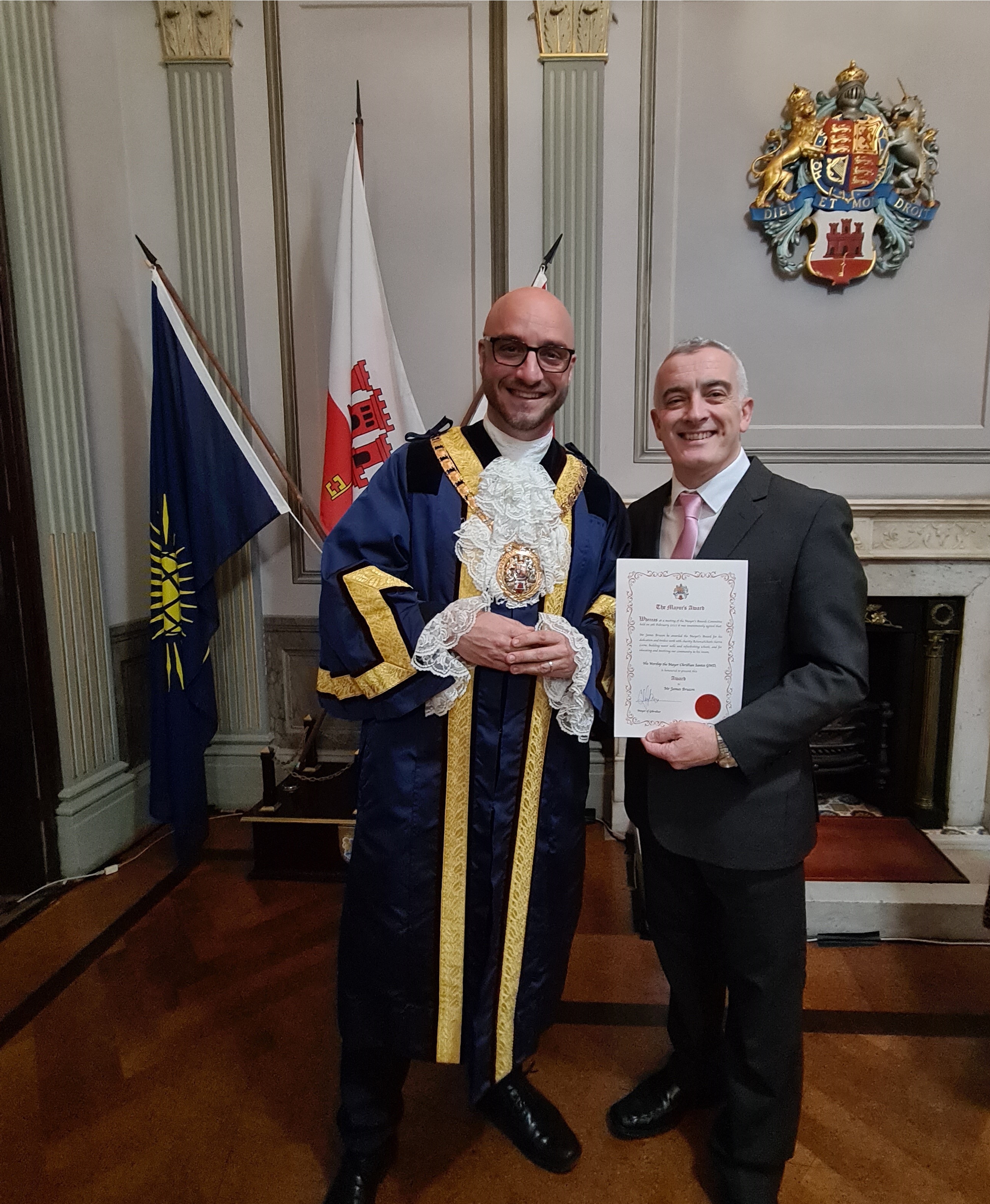 Mayor's Awards Ceremony 5th April 2022 - an honour and privilige to have been conferred an award - thank you !