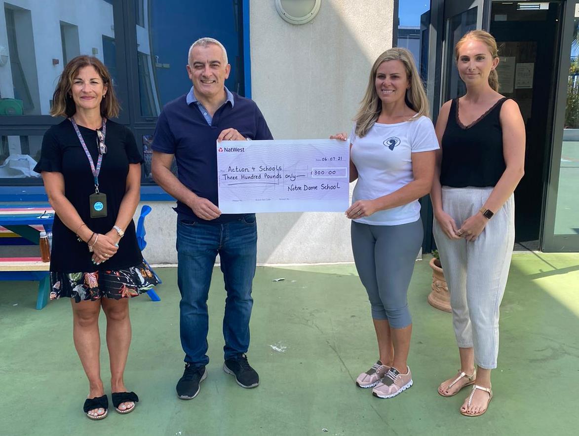 Notre Dame School raised £300 for our water projects - July 2021 - Thank you !