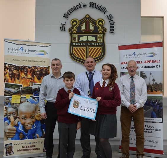 Sacred Heart £1000 Cheque Dec 2015