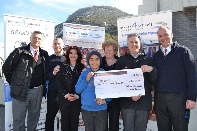 £2000 Educaid cheque from Action4schools - Copy