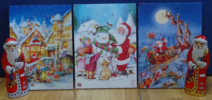 Chocolate Advent Calendars and Chocolate Santas £2 each - great value, great cause !