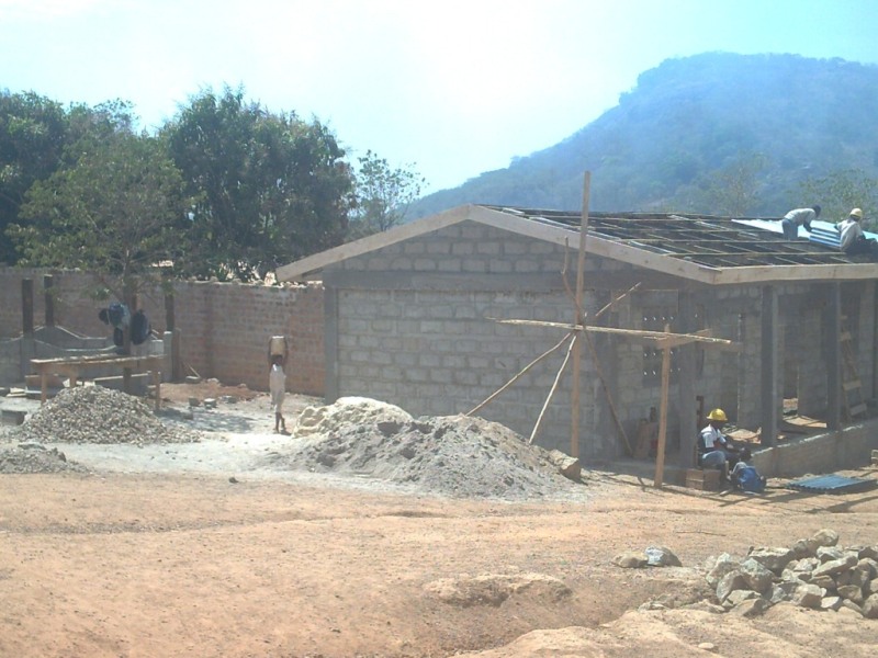 Roofing in progress