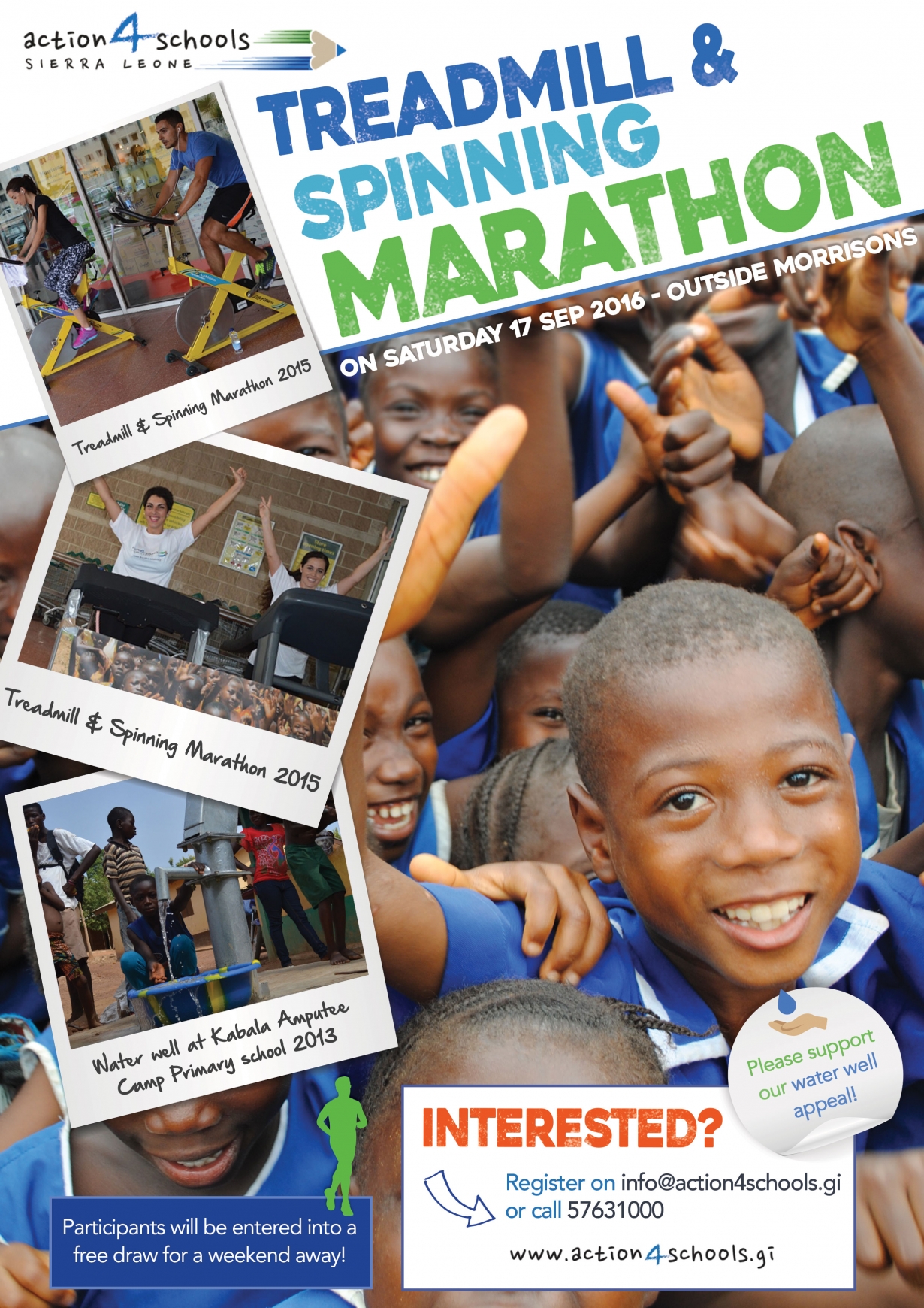 Treadmill Event Action4schools Poster