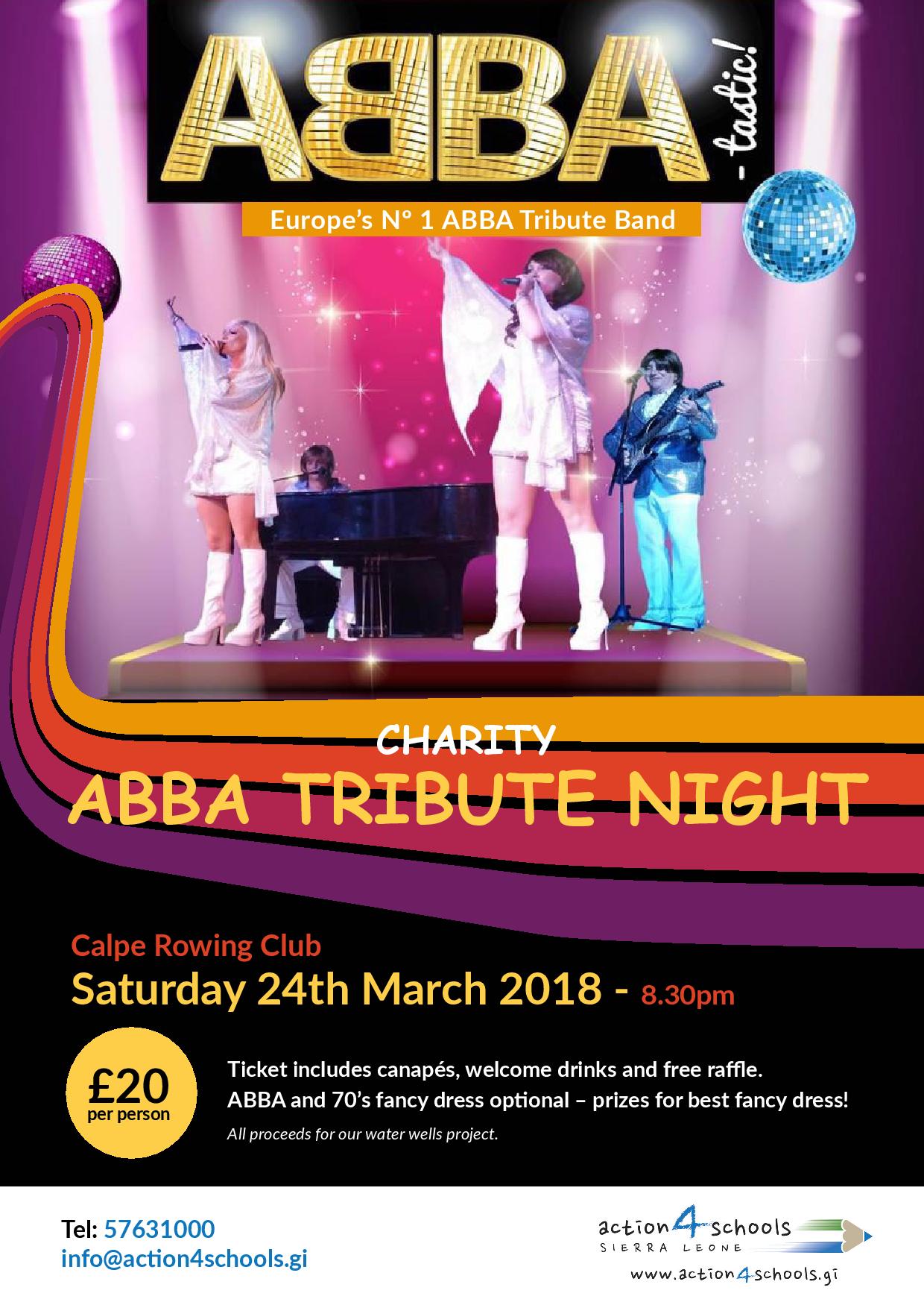 Abba Tribute Saturday 24th March 2018