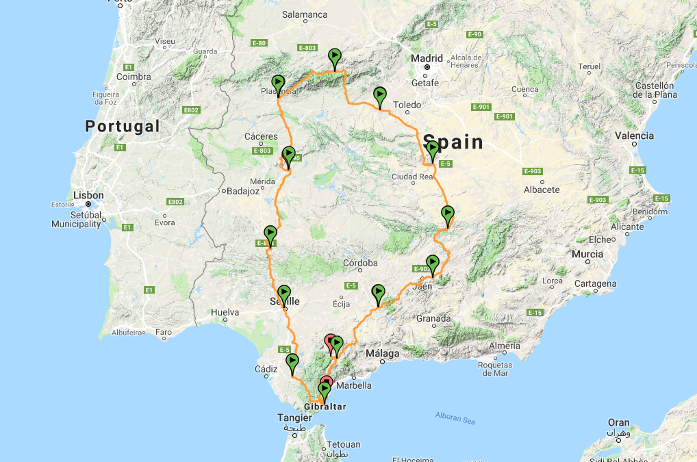 Mark Hawkins route 1000 miles