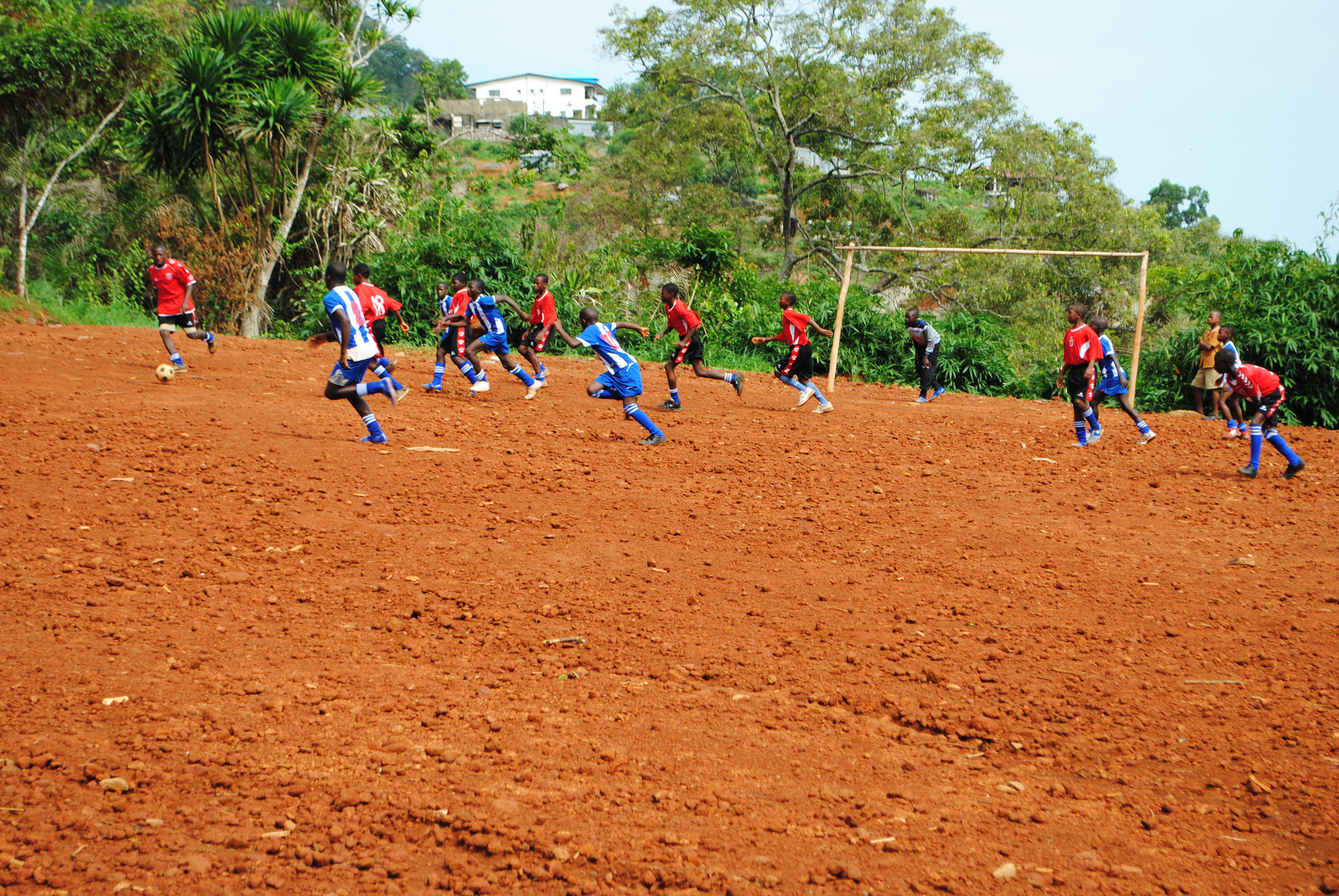 May 2012 - Action4schools team visited REC Primary and played a friendly match in the rugged field. 